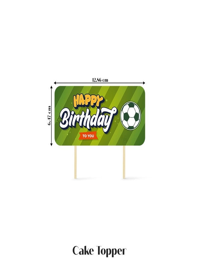 Just Party Football Theme Party Decoration - 37 pcs Happy Birthday Decoration Kit for Kids | Soccer Theme Birthday Decoration Items for Boys & Girls | Includes Banners, Props, Cake Topper - Image 4