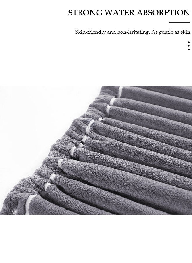 DUNISO لفافة منشفة للرجال، مجموعة مناشف حمام للرجال سريعة الامتصاص، لفافة منشفة استحمام بعد الاستحمام للرجال، منشفة جسم من الألياف الدقيقة سريعة الجفاف، لفافة حمام ناعمة، قابلة للتعديل مع أزرار كبس مرنة وجيب - Image 4
