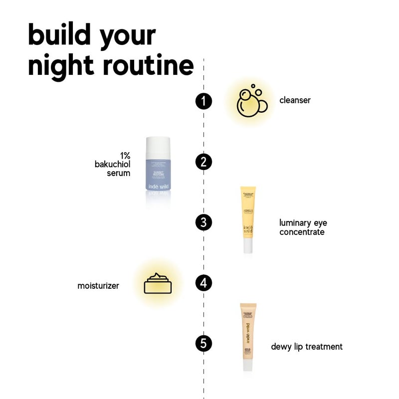 indē wild PM Sunset Restore Serum with 1% Bakuchiol | 30ml | Retinol Alternative | Pregnancy Safe | Infused with Squalane, Tripeptide Complex & Ayurvedic Extracts | Restores Skin Barrier & Glow - Image 3