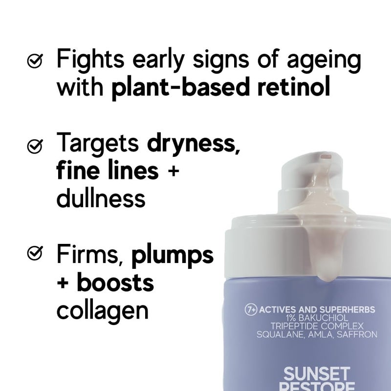 indē wild PM Sunset Restore Serum with 1% Bakuchiol | 30ml | Retinol Alternative | Pregnancy Safe | Infused with Squalane, Tripeptide Complex & Ayurvedic Extracts | Restores Skin Barrier & Glow - Image 2