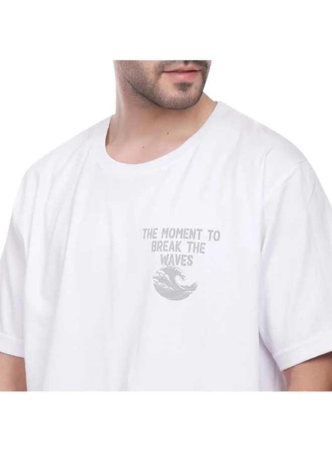 كوب تي شيرت فضفاض مطبوع