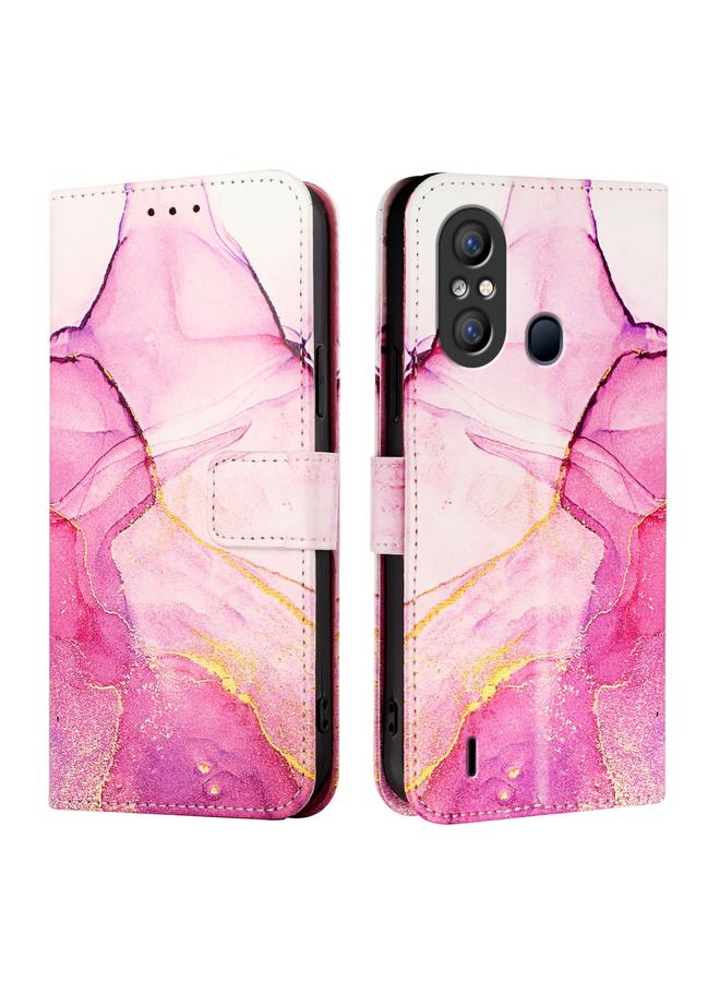 إيروريكس جراب لهاتف itel A58 / A49 PT003 جراب هاتف جلدي قابل للطي بنمط رخامي - Image 2