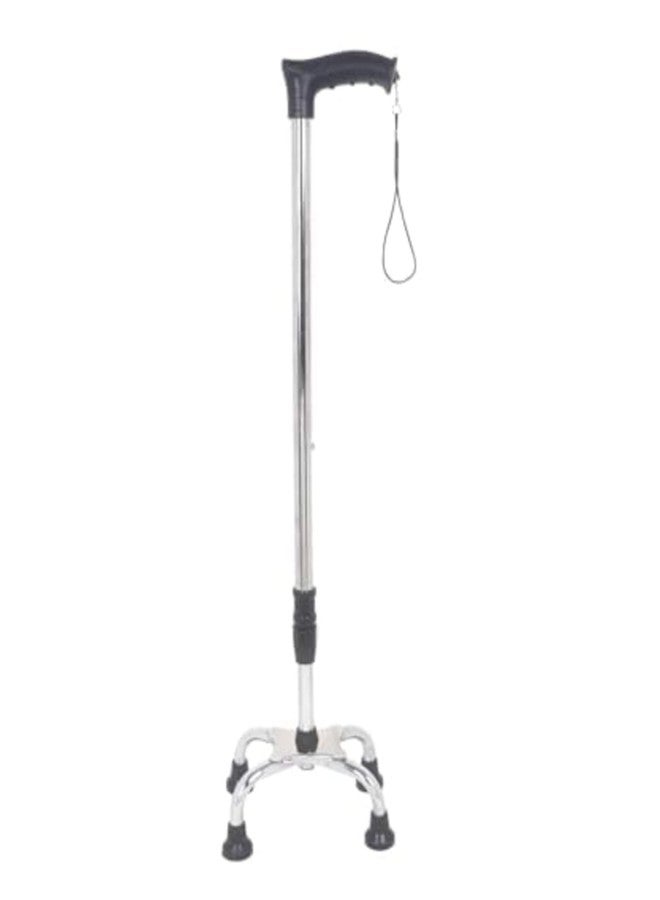 PHYSIQO Steelness Steel Height Adjustable Walking Stick for Men&Women|Hand Stick with 4 Legs for Walking Support|Ideal for Old,Fractured,Injured&Handicapped People(Silver,Black),Design 8 - Image 2