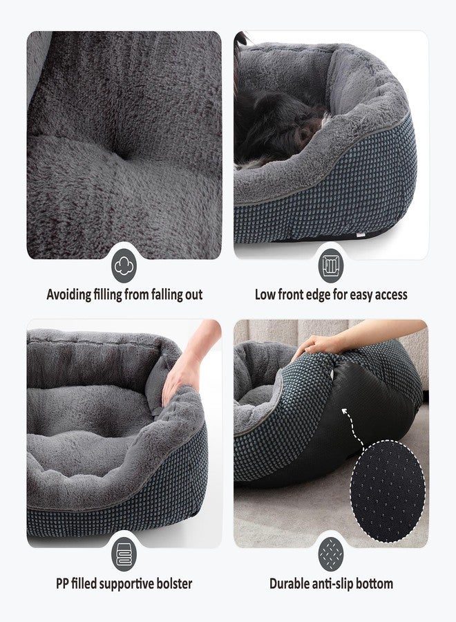 INVENHO Large Dog Beds for Large Dogs Washable, Rectangle Dog Beds Large Sized Dog, Orthopedic Dog Bed, Warming Soft Sleeping Puppy Bed Durable Pet Bed with Anti-Slip Bottom L(35"x25"x10") - Image 3