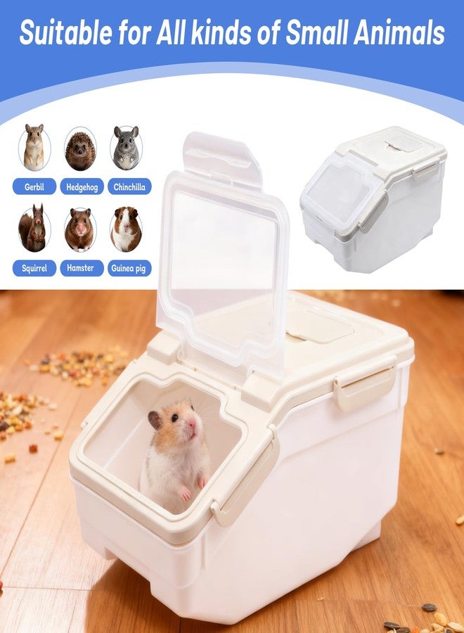 Saim Extra Large Chinchilla Sand Bath Container, 7.4-Inch Hight Dust Bath House with Low-Mess Lid & Scoop, Digging Box for Hamster Hedgehog Small Animals - Gray - Image 5