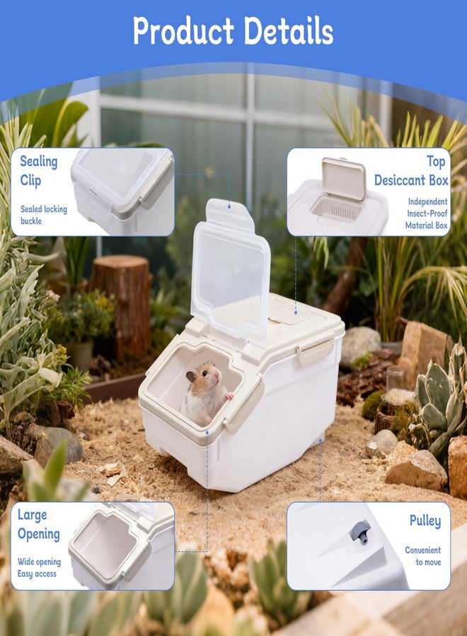 Saim Extra Large Chinchilla Sand Bath Container, 7.4-Inch Hight Dust Bath House with Low-Mess Lid & Scoop, Digging Box for Hamster Hedgehog Small Animals - Gray - Image 3