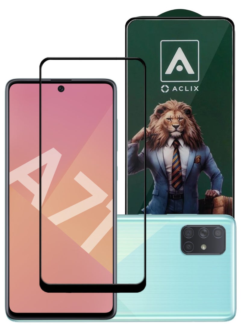ACLIX Antistatic ESD Dustproof Premium Quality High Definition Tempered Glass Screen Protector Designed For Samsung Galaxy A71 - Image 1