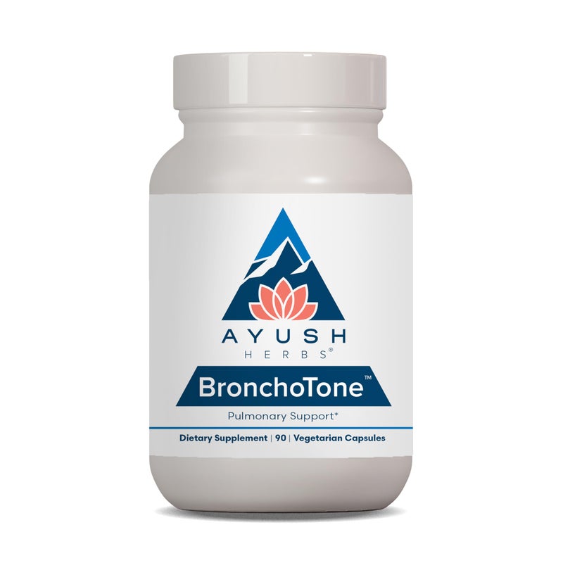Ayush Herbs Bronchotone Bronchial Support Respiratory and ImmuneSupport Support Supplement for Women Men Adults Pulmonary Care Supplement 90 Vegetarian Capsules 1 Count