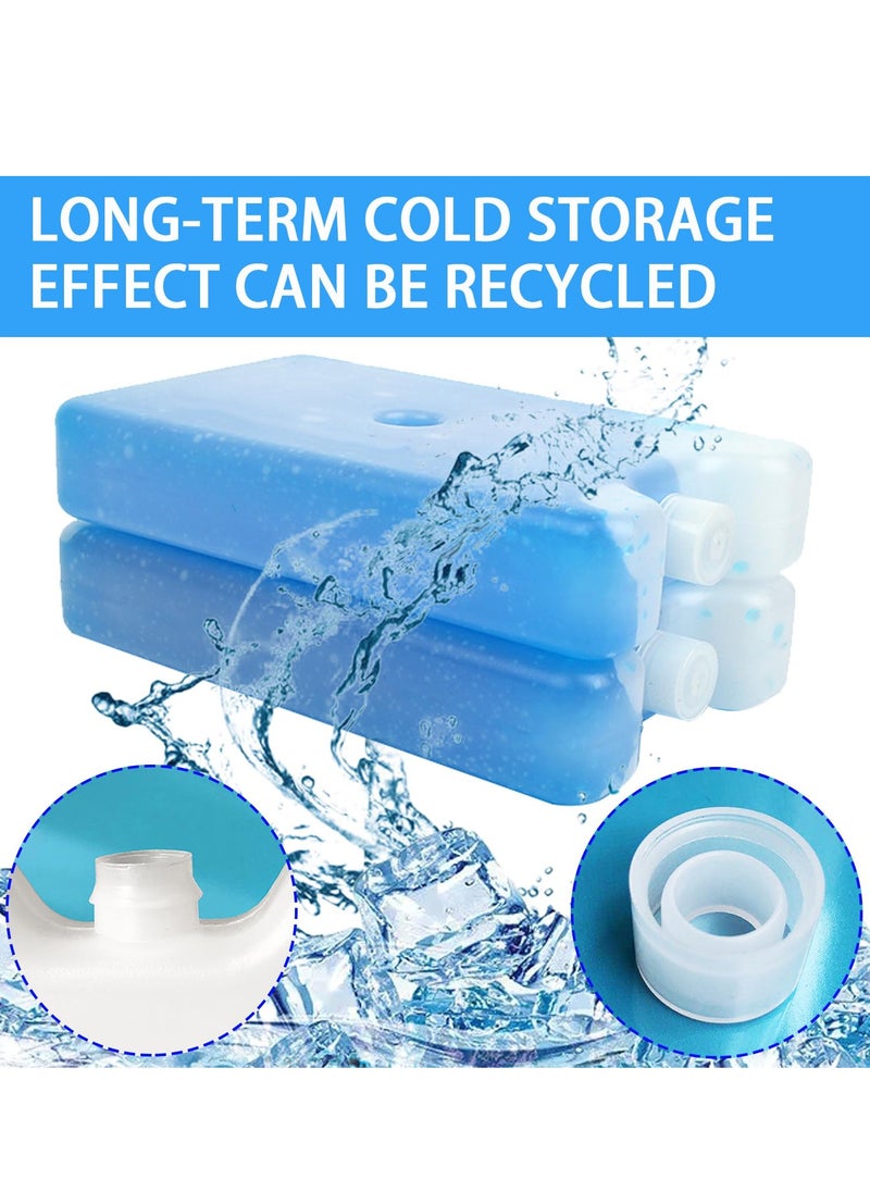 Reusable Ice Packs for Coolers – Freezer Blocks for Lunch Boxes, Cool Bags, and Travel – Perfect for Picnics (Set of 2)