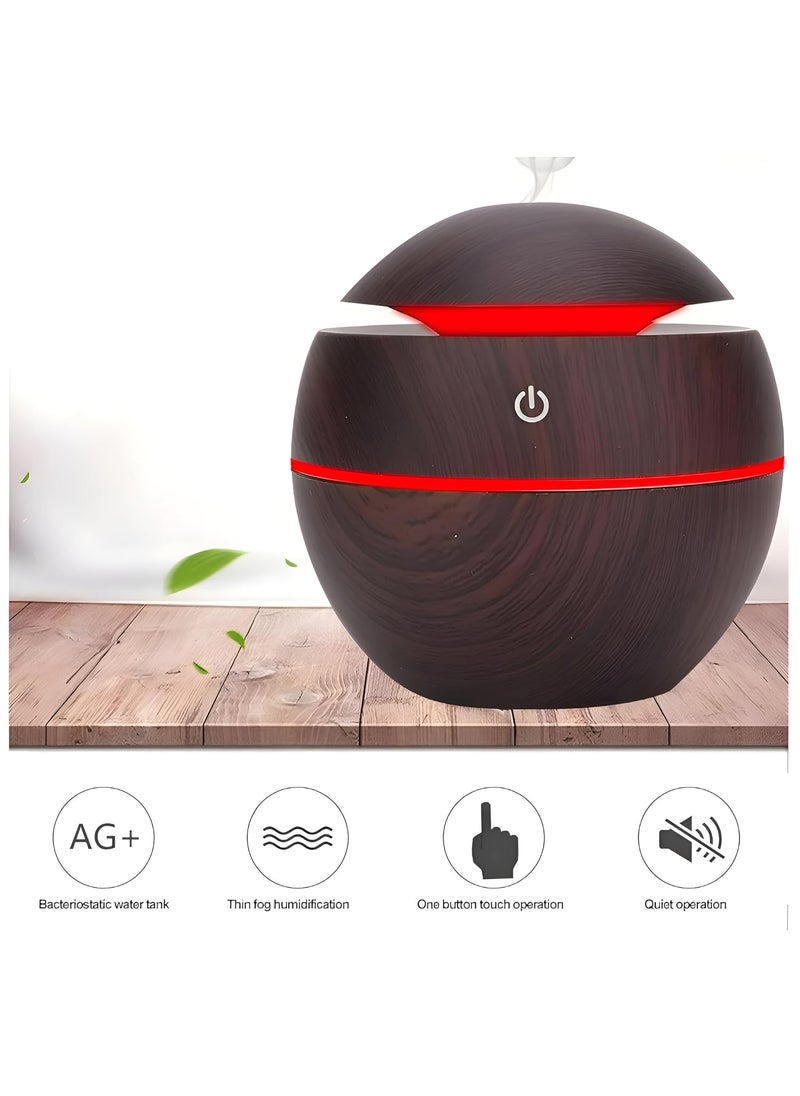 UNIQSHINE UNIQSHINE Humidifier Aroma Diffuser Ultrasonic Cool Mist Portable Mini Waterless Humidifiers with Colourful Lights AutoShut Off Technology for Large Office Home Study Spa MultiColour  - Image 2
