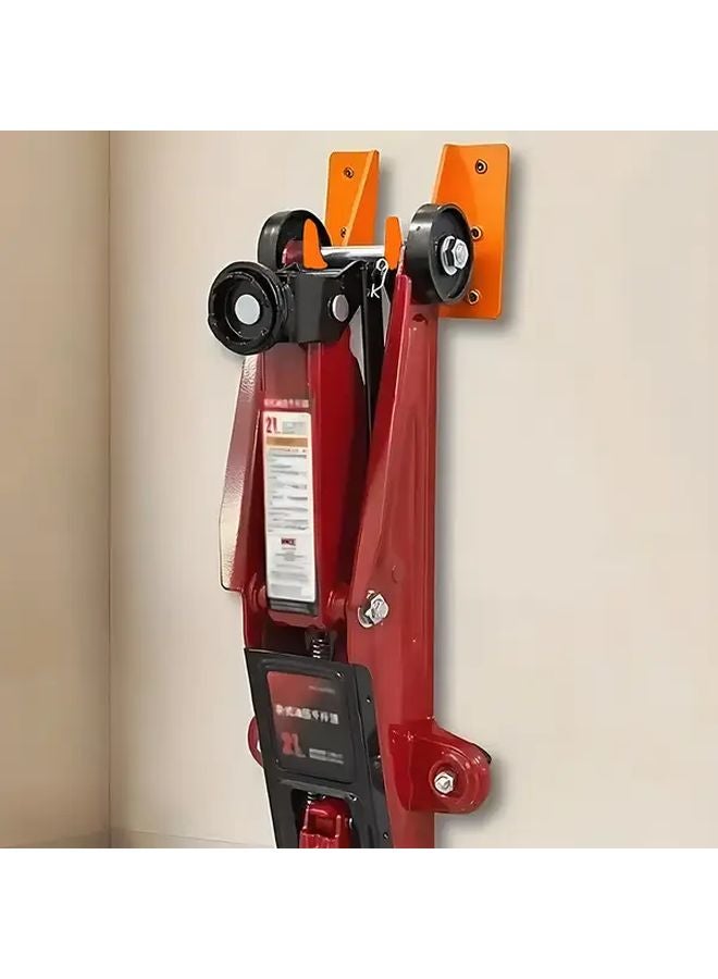 Orange Heavy Duty Metal Jack Hook Wall Mount Garage Storage Rack - Image 5
