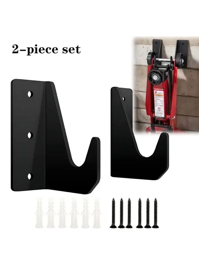 Orange Heavy Duty Metal Jack Hook Wall Mount Garage Storage Rack - Image 2
