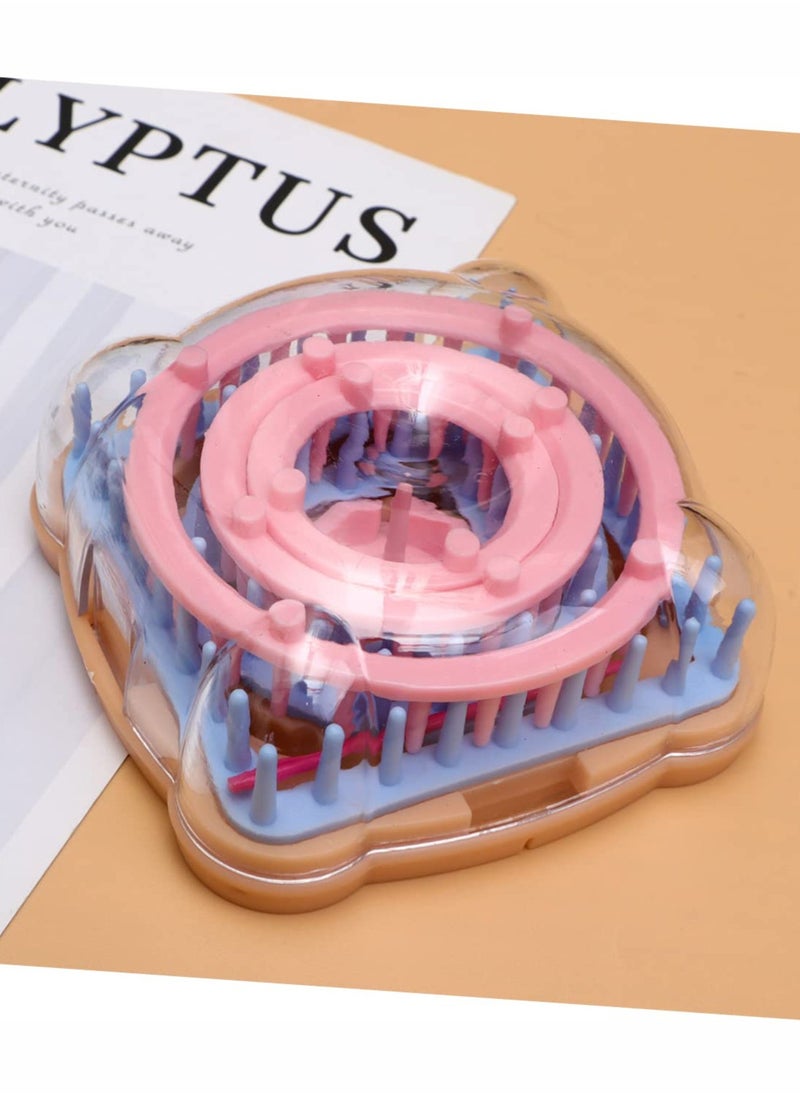Flower Knitting Loom Set, DIY Wool Yarn Flower Loom Knitting Tool Set with Needles