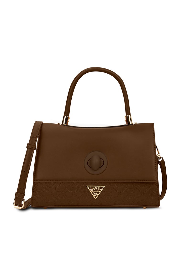 Lavie Signature Women's Charlotte Flap Satchel (Tan) - Image 1