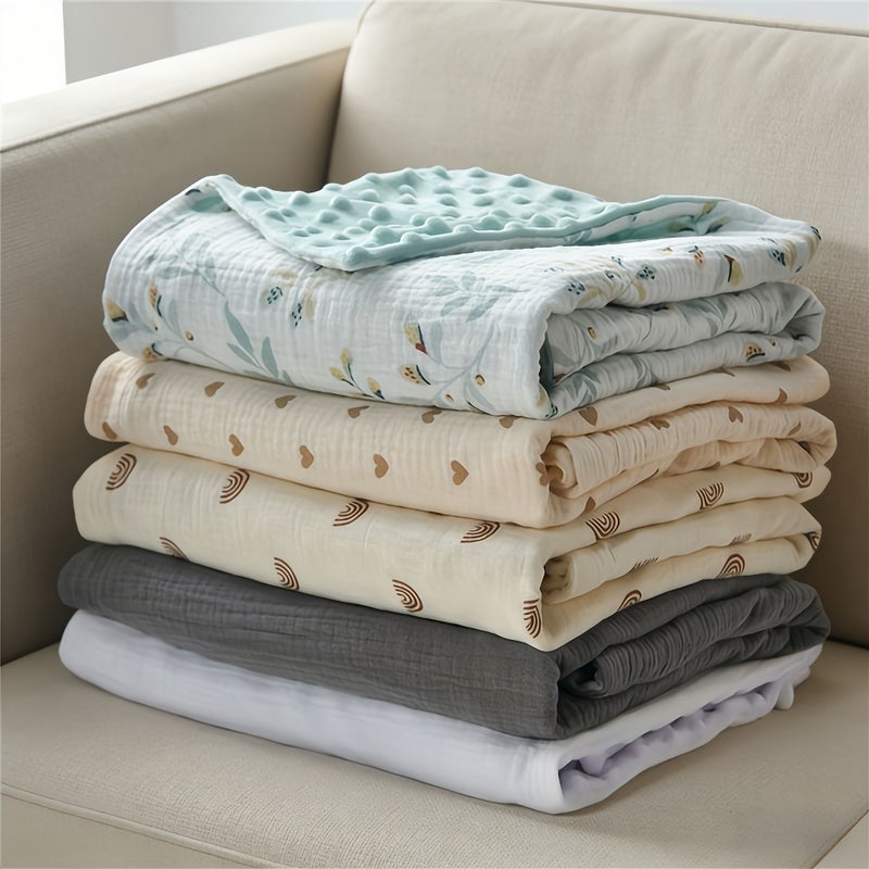 White Muslin Cotton Blanket Soft Breathable All Season Throw Nursery Essential - Image 2