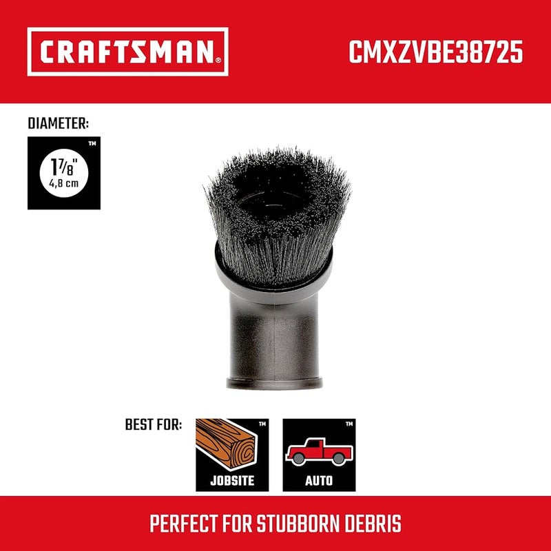 كرافتس مان فرشاة تنظيف CRAFTSMAN CMXZVBE38725 بقطر 1-7/8 بوصة، ملحقة لمكنسات الأتربة الرطبة/الجافة للاستخدام في المحلات التجارية - Image 2