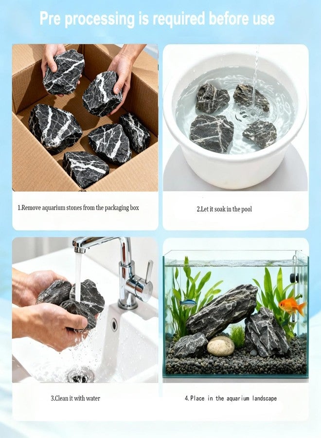 TankMatDecor 10lLBS Aquarium Rocks Seiryu Stone Natural Hardscape Stone for DIY Aquariums, Fish Tanks, Bonsai, Terrariums, Paludarium Amphibian Enclosures (10Lb (3-8 inch), Seiryu Stone) - Image 5