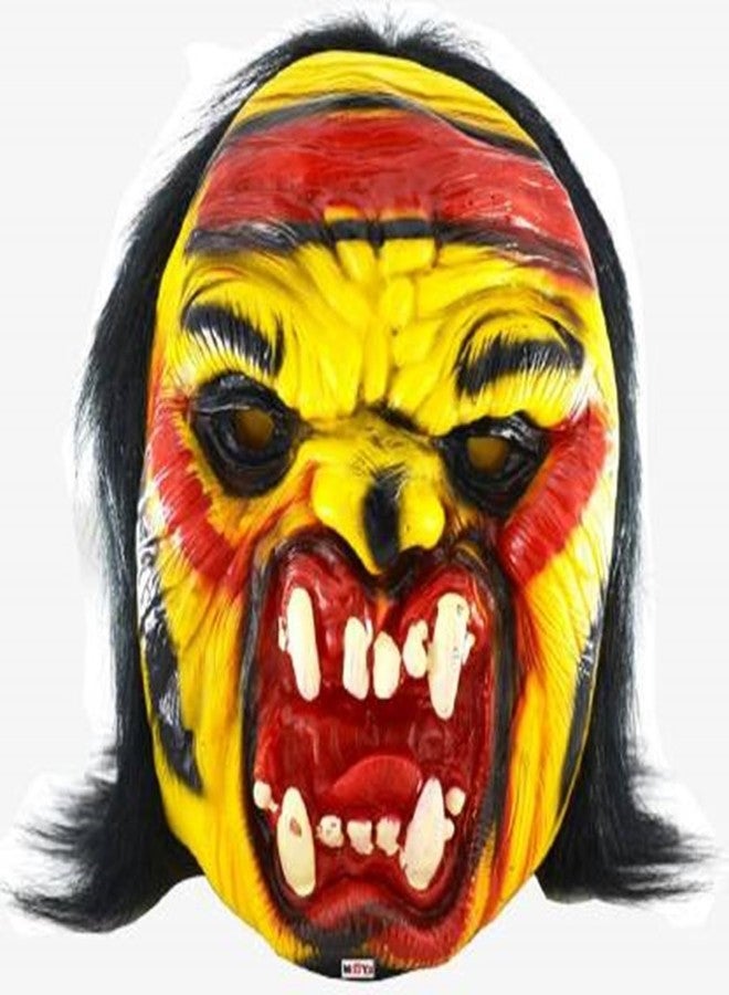 FAVELA Rubber Latex Funny Scary Horror Full Face Mask for Costume Prank Party Halloween Holi Function Drama. (Random) (Pack of 1) - Image 1