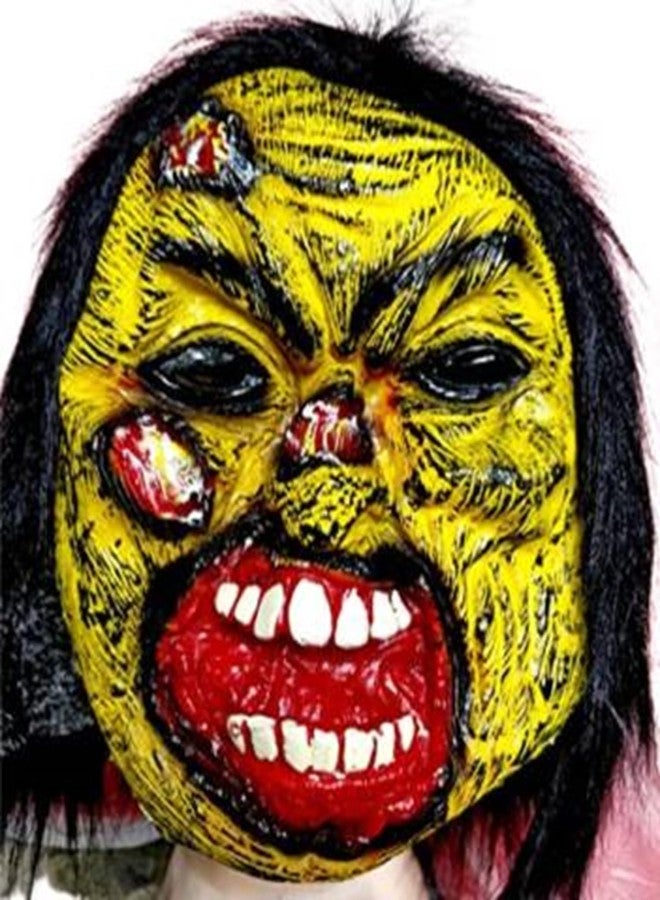 FAVELA Rubber Latex Funny Scary Horror Full Face Mask for Costume Prank Party Halloween Holi Function Drama. (Random) (Pack of 1) - Image 2