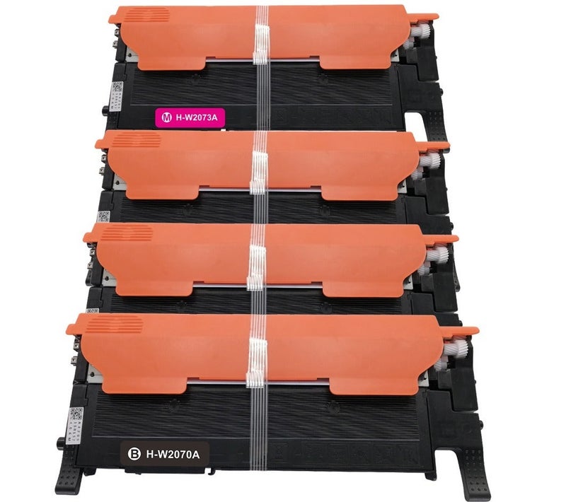 اينك باور حبر متوافق HP 117A (مجموعة) (مع شريحة) حبر W2070A W2071A W2072A W2073A لطابعات الليزر الملونة 117a MFP 178nwg 178nw 179fwg/fnw 150a/nw W2070A W2071A W2072A W2073A أسود، سماوي، أصفر، أرجواني. - Image 2