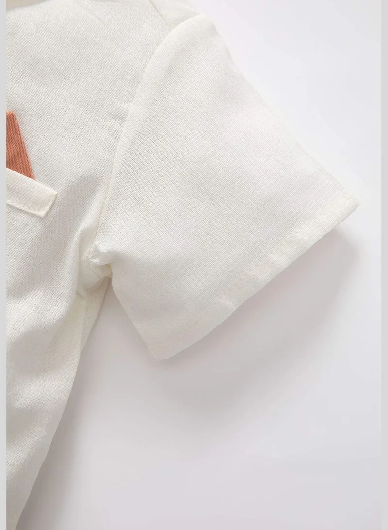 ديفاكتو 2 Pack BabyBoy Regular Fit Shirt Neck Short Sleeve Woven Set