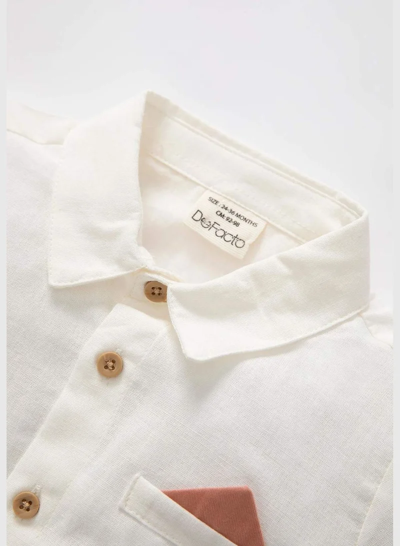 ديفاكتو 2 Pack BabyBoy Regular Fit Shirt Neck Short Sleeve Woven Set