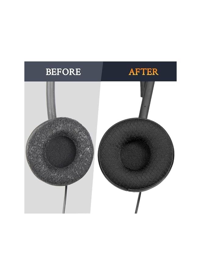 erorex 60Mm Ear Pads Replacement For Plantronics Hw510 Hw520 Audio 310 345 476 628 Earpads For Poly Blackwire C210 C220 C3200 C3210 C3220 C3225 Cushions With Durable Mesh Fabric Comfort Foam  - Image 4