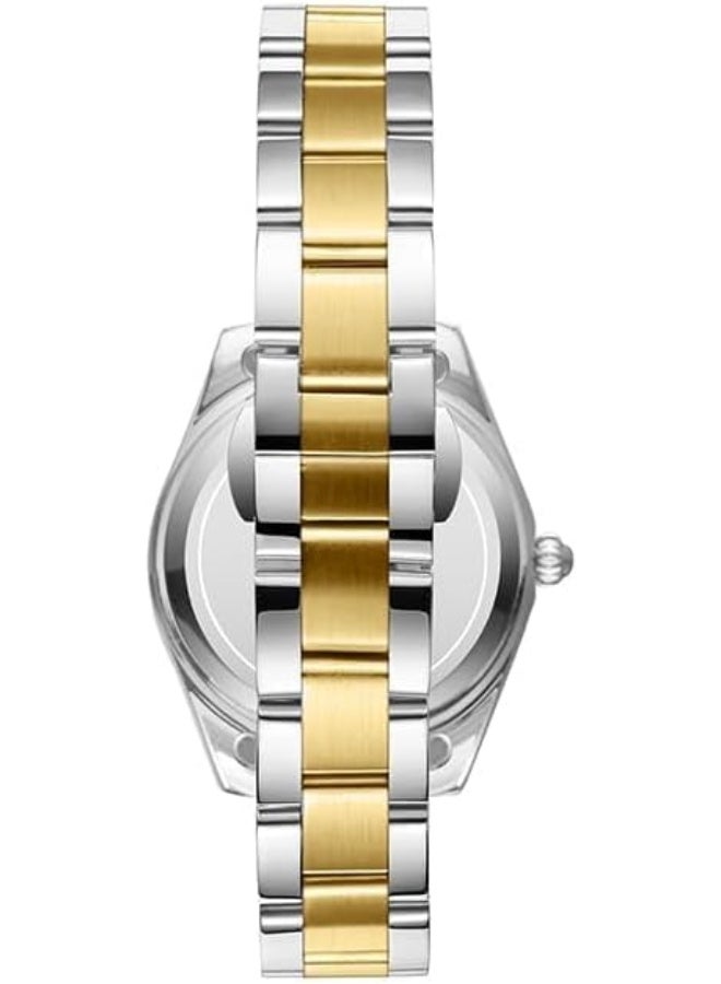 Kenneth Scott Women's SL28 Movement Watch, Analog Display and Solid Stainless Steel Strap - K23546-TBTG, Two Tone Gold - Image 3