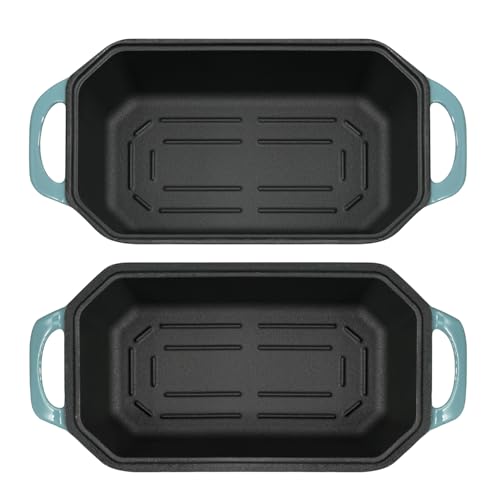 Flavehc Bread Pan Cast Iron Loaf Pan with Lid 9x5 Inch Bread Loaf Pan for Baking Bread Enameled Cast Iron Sourdough Bread Pan - Image 5