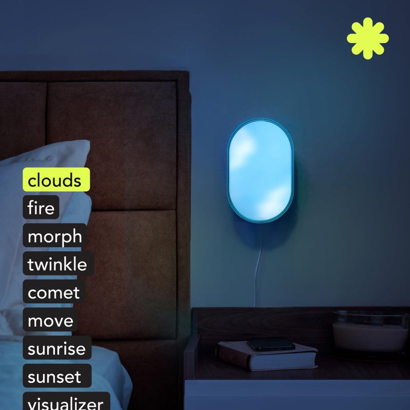LIFX Luna Smart Lamp, 1000 LM Wi-Fi & Matter 1.3 Compatible, Alexa & Apple HomeKit Compatible, Plug-In Bedside Table Lamp & Wall-Mount, Color Changing Wall Wash, Sunrise/Sunset Effect, No Hub Required - Image 3