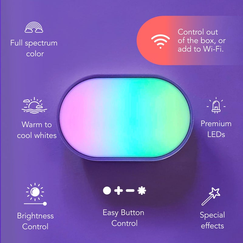 LIFX Luna Smart Lamp, 1000 LM Wi-Fi & Matter 1.3 Compatible, Alexa & Apple HomeKit Compatible, Plug-In Bedside Table Lamp & Wall-Mount, Color Changing Wall Wash, Sunrise/Sunset Effect, No Hub Required - Image 2