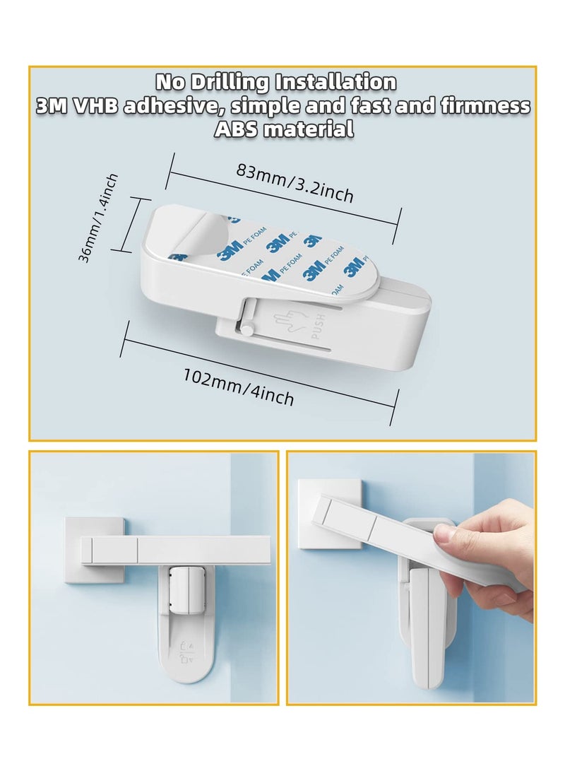 Child Safety Door Lever Locks 4 Pack Easy Install No Tools Needed Prevents Toddlers from Opening Doors Ideal for Home Safety - Image 4