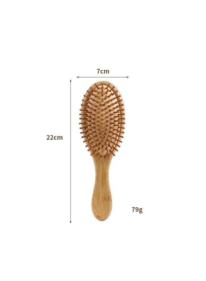 Medium Oval Moso Bamboo Cushion Massage Hair Brush - Image 2