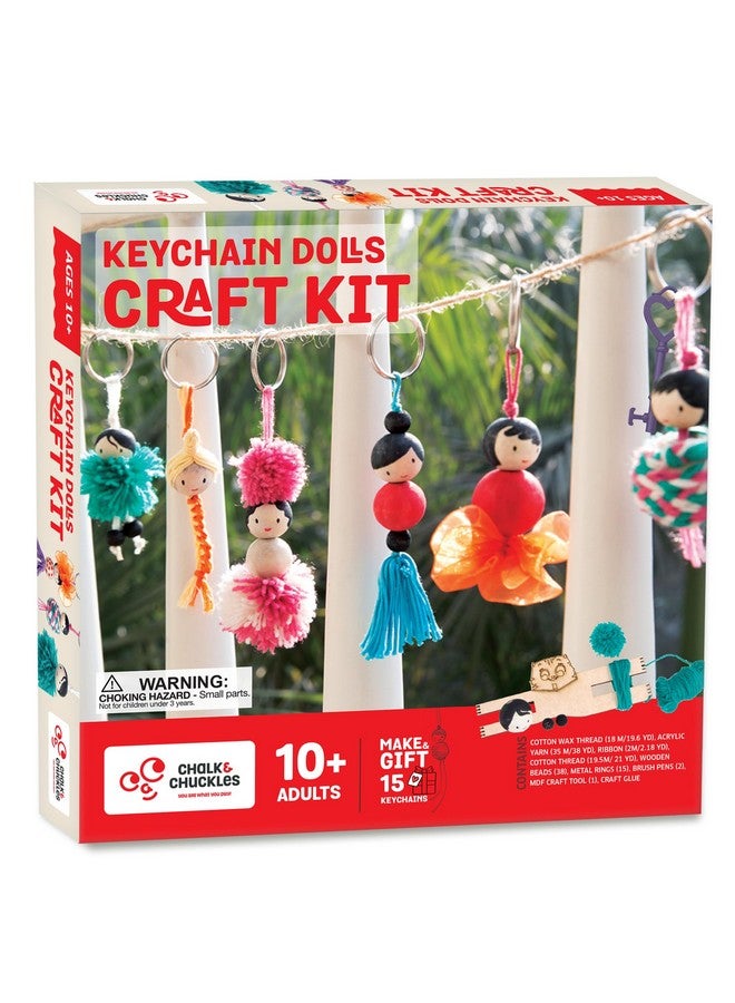 Chalk and Chuckles Keychain Dolls - Art And Craft Kit For Girls 9-12, Make 15 Keychains, Diy Creative Toys For Kids, Gift For Girls Age 8+ Year Old And Up,Multi Color - Image 1