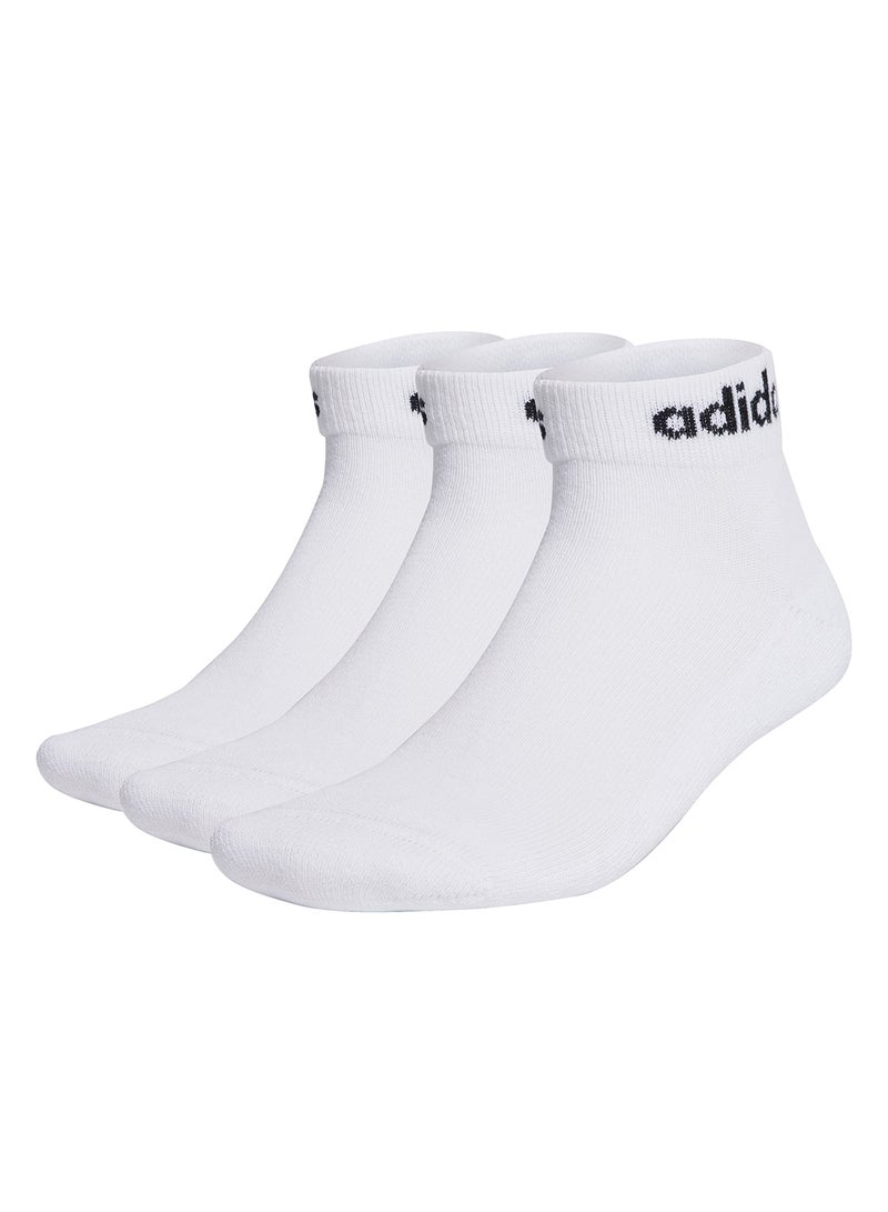 Linear Ankle Cushioned Socks 3 Pairs