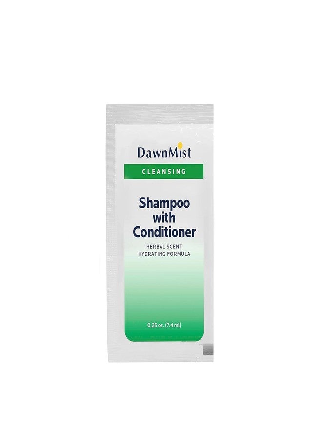 DAWNMIST Dukal Shampoo & Conditioner, .25 oz., Single-Use Packet, 100 Packets/Bag, 1 Bag