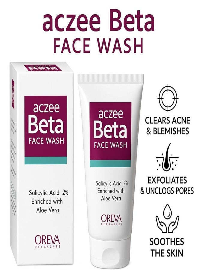 ZEE Rotex Aczee Beta Skin Whitening Face Wash – Salicylic Acid 2% with Aloe Vera | Deep Cleansing, Oil Control & Skin Brightening | Gentle Exfoliating Face Wash for All Skin Types | 60g (Pack of 2) - Image 3