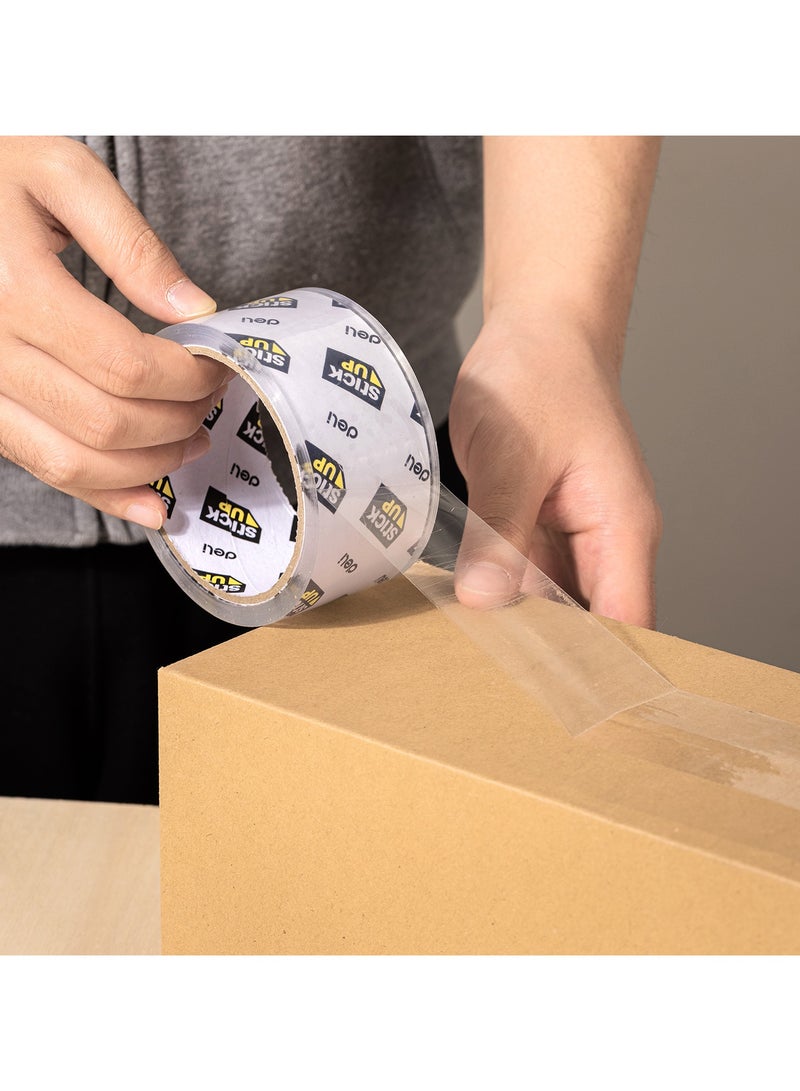 Deli شريط لاصق دلي EA321 STICK UP منخفض الضوضاء BOPP، 48 مم × 100 ياردة، لاصق قوي، غير سام، شفاف، 6 قطع/فيلم انكماش حراري - Image 5