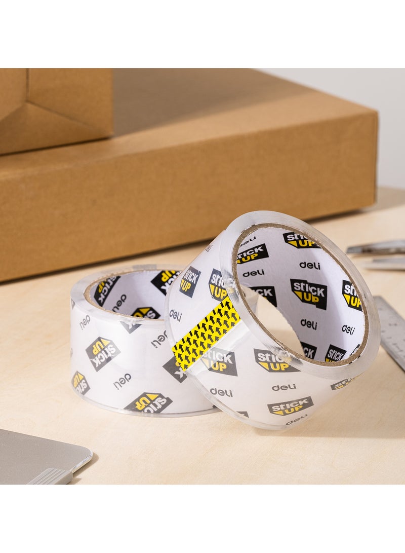 Deli شريط لاصق دلي EA321 STICK UP منخفض الضوضاء BOPP، 48 مم × 100 ياردة، لاصق قوي، غير سام، شفاف، 6 قطع/فيلم انكماش حراري - Image 3