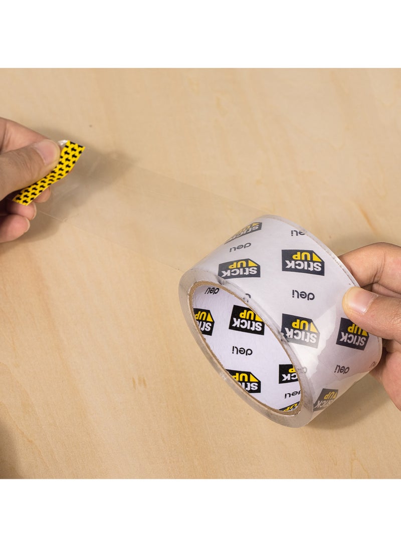 Deli شريط لاصق دلي EA321 STICK UP منخفض الضوضاء BOPP، 48 مم × 100 ياردة، لاصق قوي، غير سام، شفاف، 6 قطع/فيلم انكماش حراري - Image 4