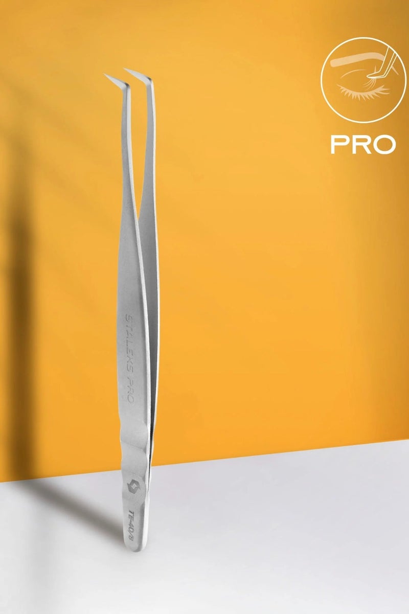 ستالكس برو ملقط تركيب رموش احترافي برأس منحني 40 نوع 8 - Image 1