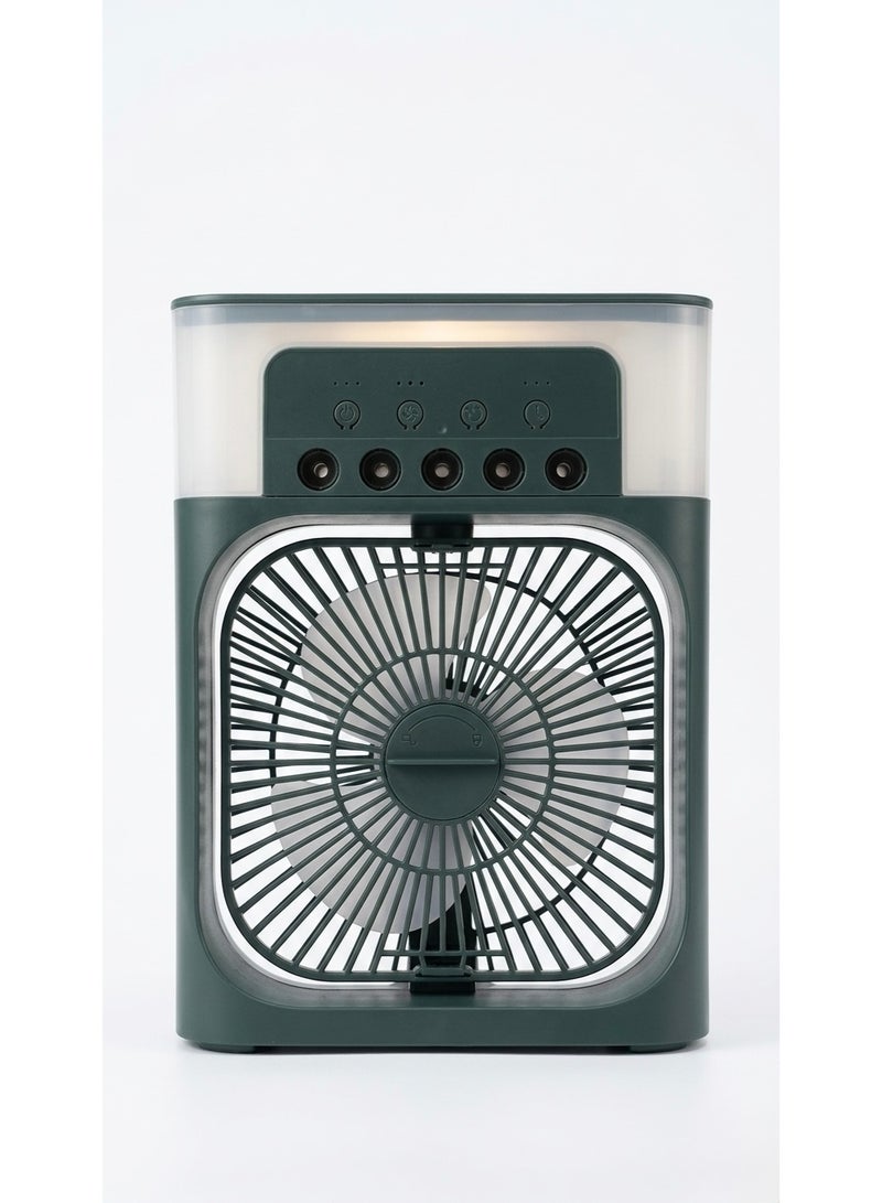 Portable USB Type-C Air Cooler Fan with Humidification & 7-Color LED Light - Image 2