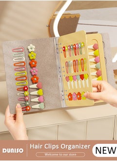 DUNISO Hair Clips Organizer for Girls, Vegan Bow Organizer for Girls, Travel Hair Accessories Storage with Folding Design, Baby Girls Hair Bow Organizer  - Image 1