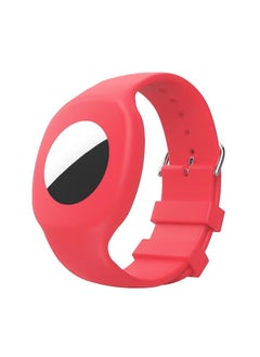 Applicable Airtags Protective Case For Apple Tracker Tracker Silicone Children's Watch Strap Airtag Protective Case-Color:Watermelon Red Silicone Airtag Watch Case
