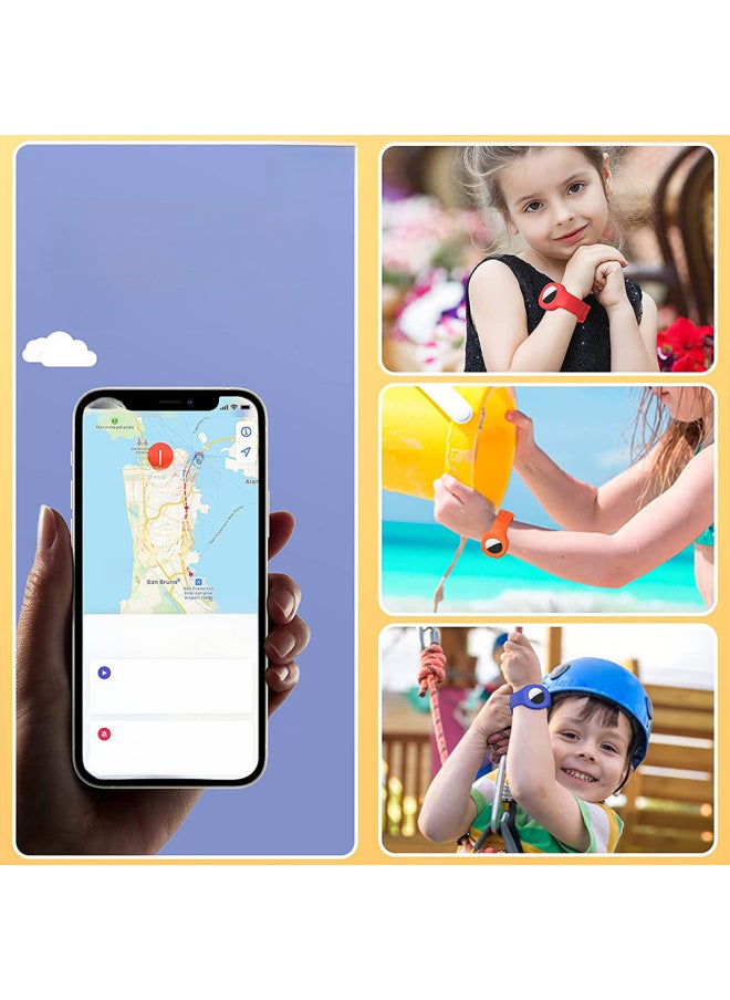 Generic - Applicable Airtags Protective Case For Apple Tracker Tracker Silicone Children's Watch Strap Airtag Protective Case-Color:Watermelon Red Silicone Airtag Watch Case - Image 1