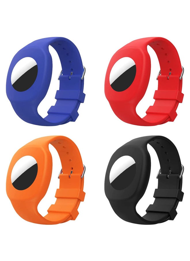 Generic - Applicable Airtags Protective Case For Apple Tracker Tracker Silicone Children's Watch Strap Airtag Protective Case-Color:Watermelon Red Silicone Airtag Watch Case - Image 1