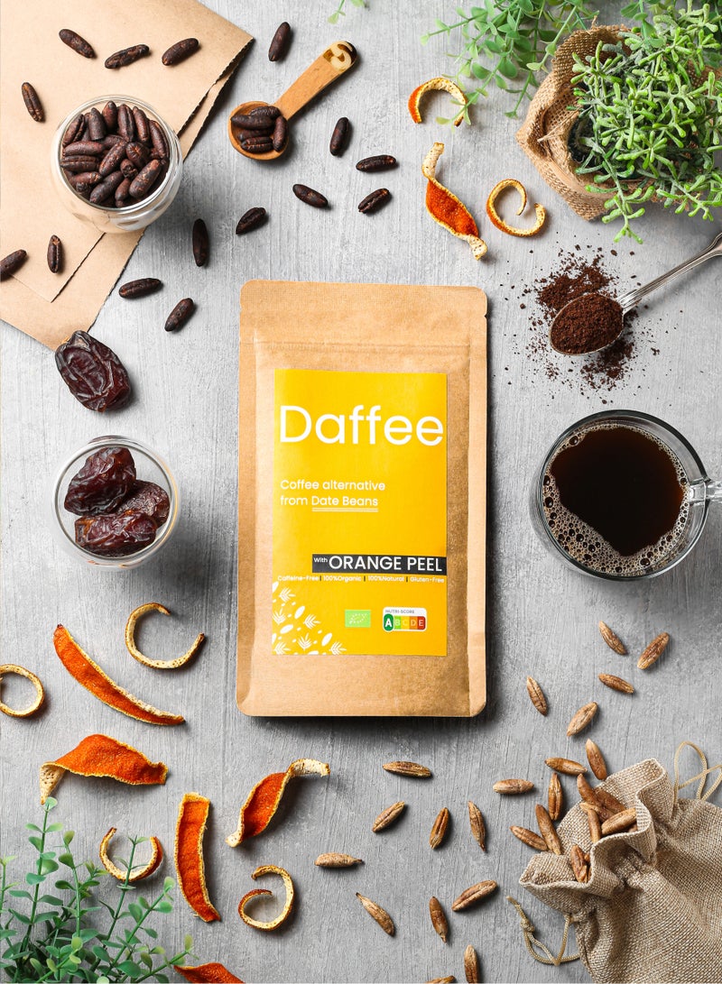 Daffee Decaf Coffee Alternative Made from Organic Date Beans with Orange Peels -250g - Image 2