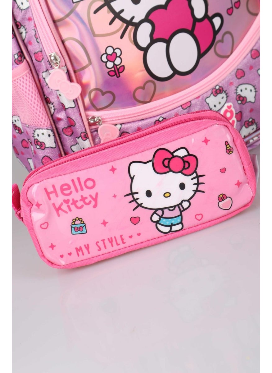 Hello Kitty New Season Licensed 's Sparkling World Special Collection School Bag and Pencil Bag Set  - Image 2