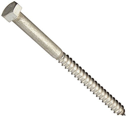 Hillman 832076 38 x 5Inch Stainless Steel Hex Lag Screws 25Pack