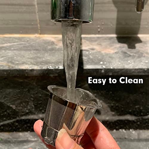 YEOSEN Stainless Steel Reusable Coffee Filter Compatible with Coffee Maker, Reusable Coffee Pods with 4 Cone Coffee Filters, Reusable Coffee Filters for Ninja CFP201 CFP300 CFP301 CFP307 - Image 5